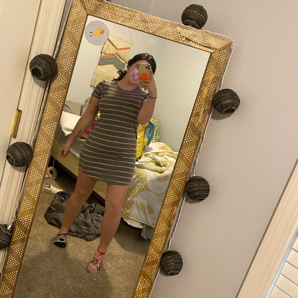 Women’s Pink rose Tshirt dress